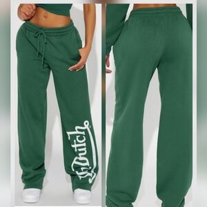 Hunter Green Von Dutch Sweatpants